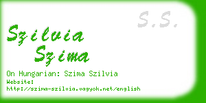 szilvia szima business card